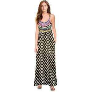 Trina Turk Maxi Dress Size M Kon Tiki Halter